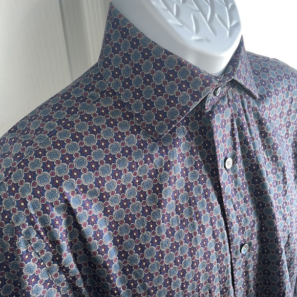 Vintage Button Down Dress Shirt with Cufflinks - Picture 2 of 9